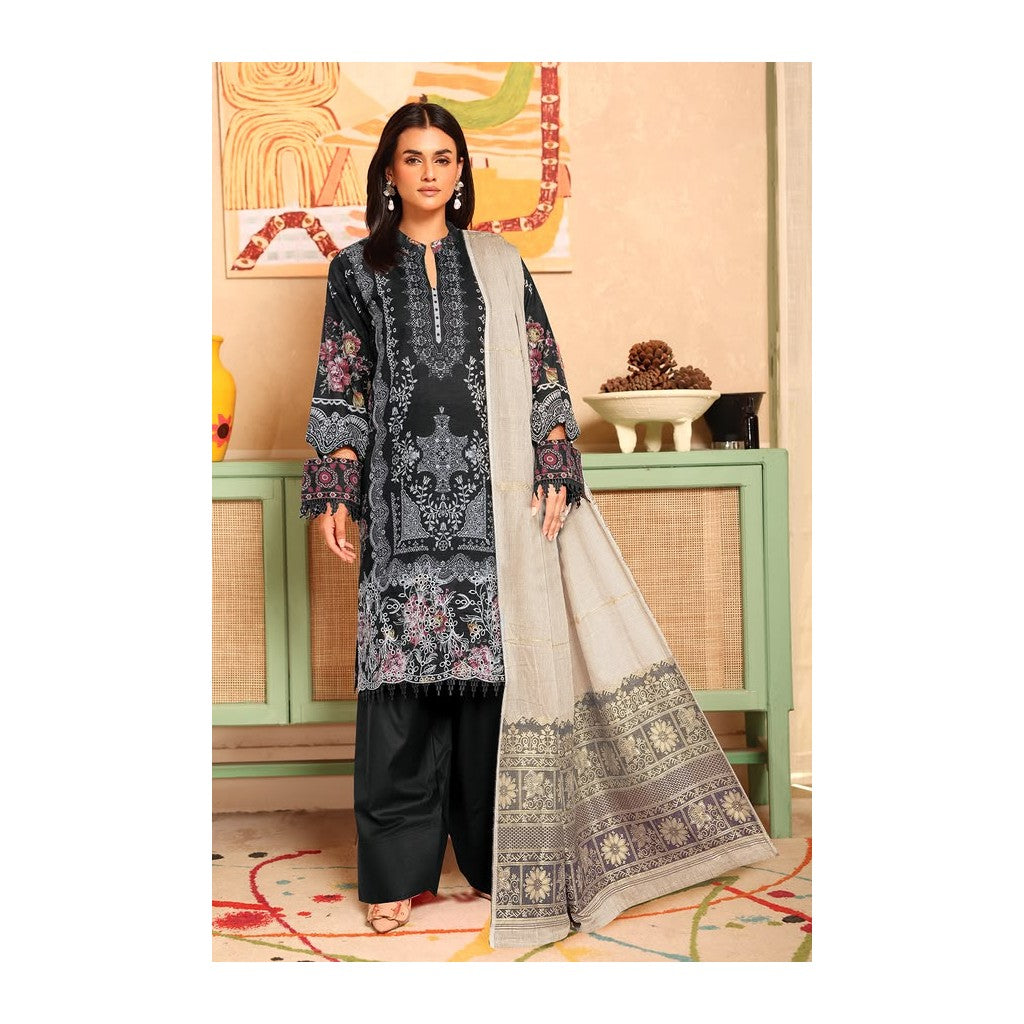 JH-208-DMR Johra Dimora Printed Lawn with Jacquard Lawn Dupatta