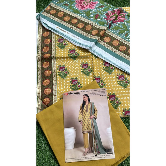 Alkaram Summer '26 Printed Lawn 3-Piece Suit – EFL-43-3P25 Sunflower