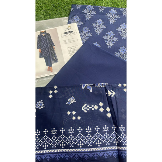 SAYA Unstitched Printed Lawn 3 Piece