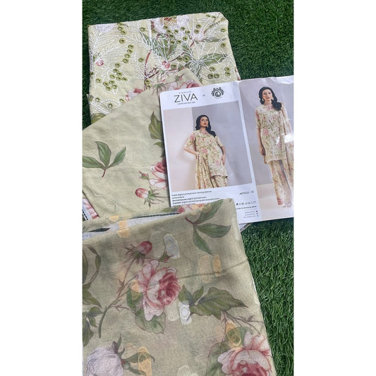 Ziva Premium Unstitched Lawn Edit By GULJEE GU-ZIV3P2518