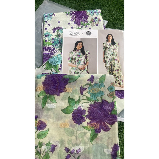 Ziva Premium Unstitched Lawn Edit By GULJEE GU-ZIV3P2518